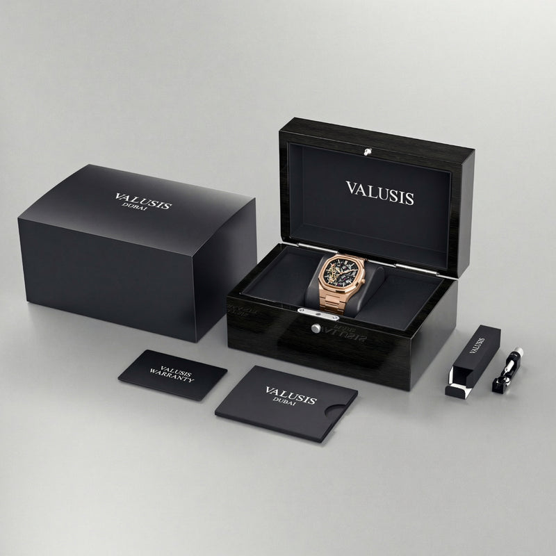 VALUSIS Volt Rose Gold Skeleton Ii – Luxury Watch Packaging Box Dubai