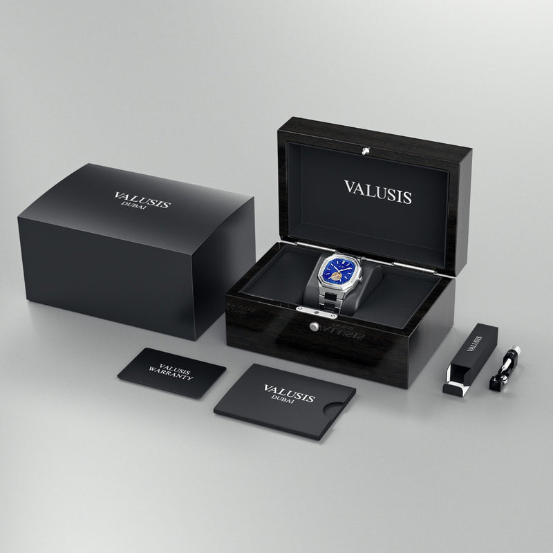 VALUSIS Volt Blue Open-Heart – Luxury Watch Packaging Box Dubai