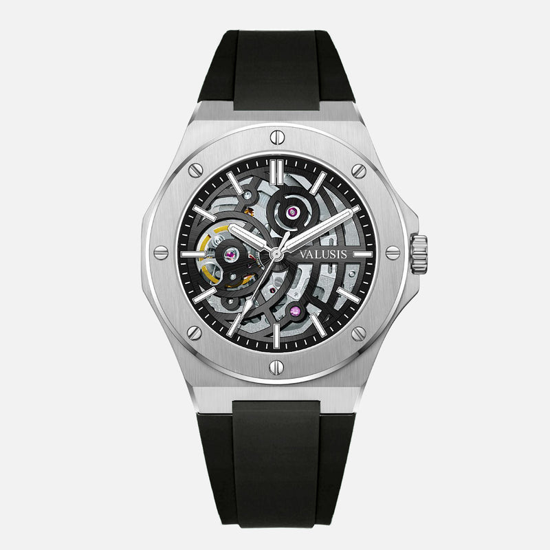 VALUSIS Lysium Black Skeleton – Skeleton Dial Automatic Watch