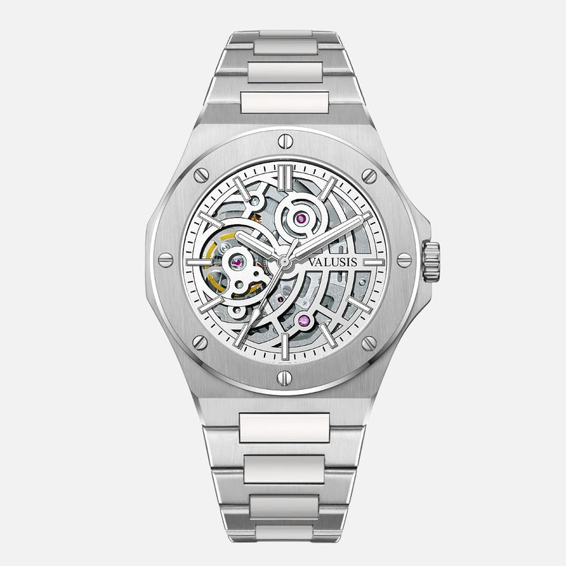 VALUSIS Lysium White Skeleton – Skeleton Dial Automatic Watch