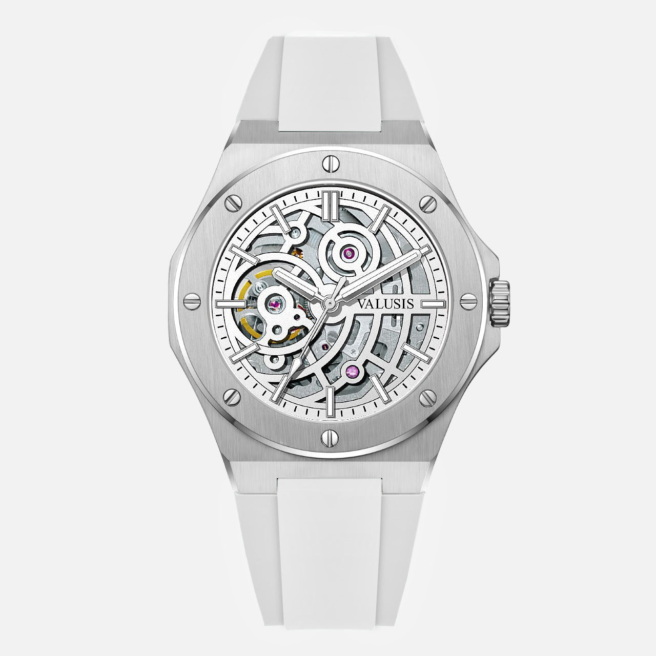 VALUSIS Lysium White Skeleton – Skeleton Dial Automatic Watch