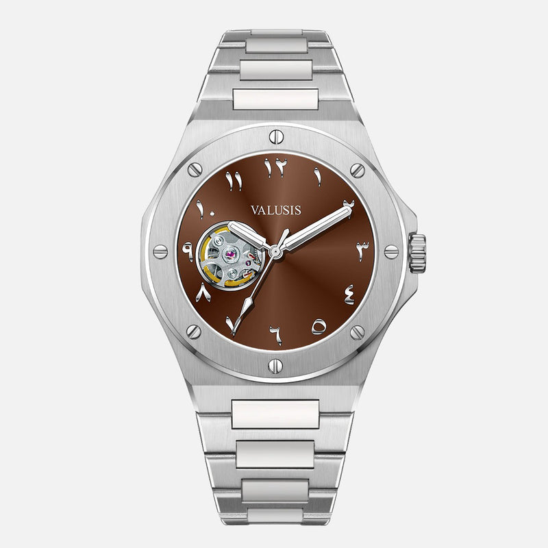 VALUSIS Lysium Brown Open-Heart – Automatic Watch