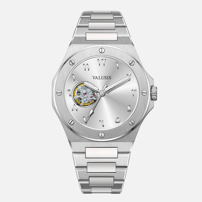 VALUSIS Lysium Silver Open-Heart – Automatic Watch