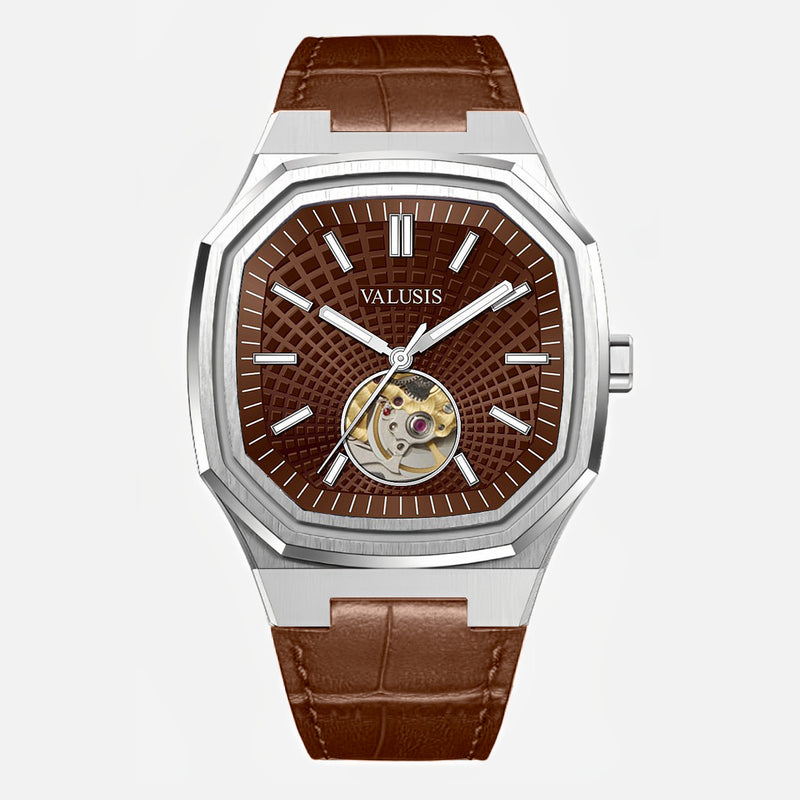 VALUSIS Volt Brown Open-Heart – Open-Heart Dial Automatic Watch