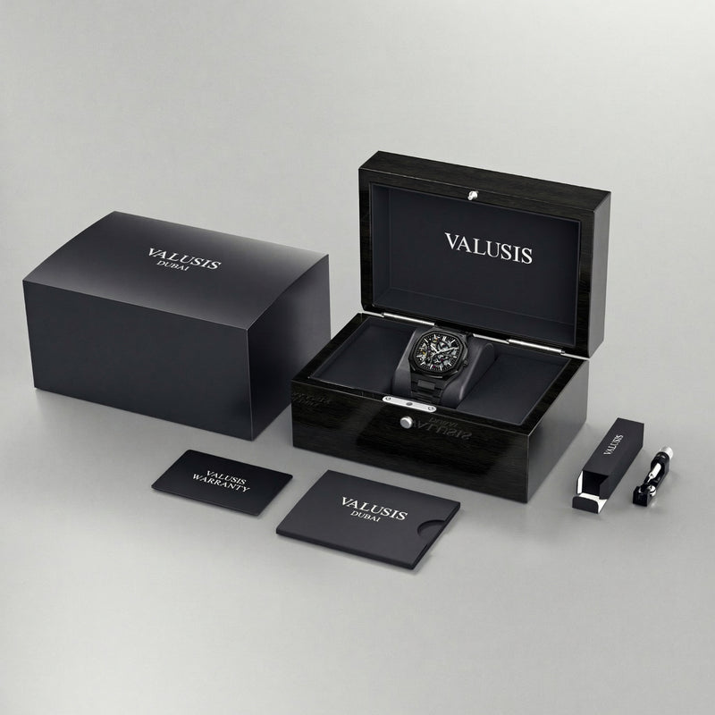 VALUSIS Volt Black Skeleton Ii – Luxury Watch Packaging Box Dubai