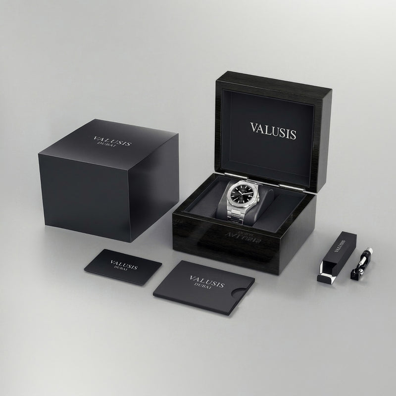 VALUSIS Lysium Black Automatic – Luxury Watch Packaging Box Dubai