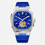 VALUSIS Volt Blue Open-Heart – Automatic Open-Heart Watch with Leather Strap