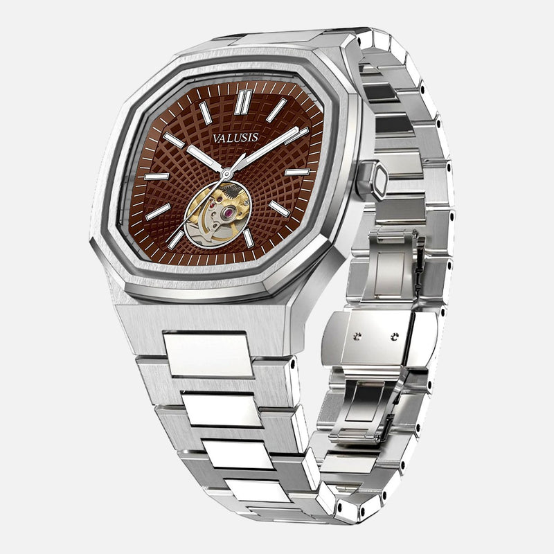 VALUSIS Volt Brown Open-Heart – Open-Heart Dial Automatic Watch