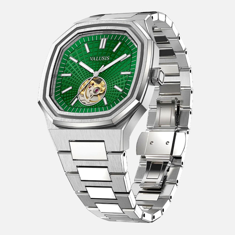 VALUSIS Volt Green Open-Heart – Open-Heart Dial Automatic Watch