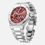 VALUSIS Lysium Red Skeleton – Automatic Watch Side View