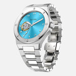 VALUSIS Lysium Turquoise Open-Heart – Automatic Watch Side View