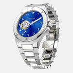 VALUSIS Lysium Blue Open-Heart – Automatic Watch Side View