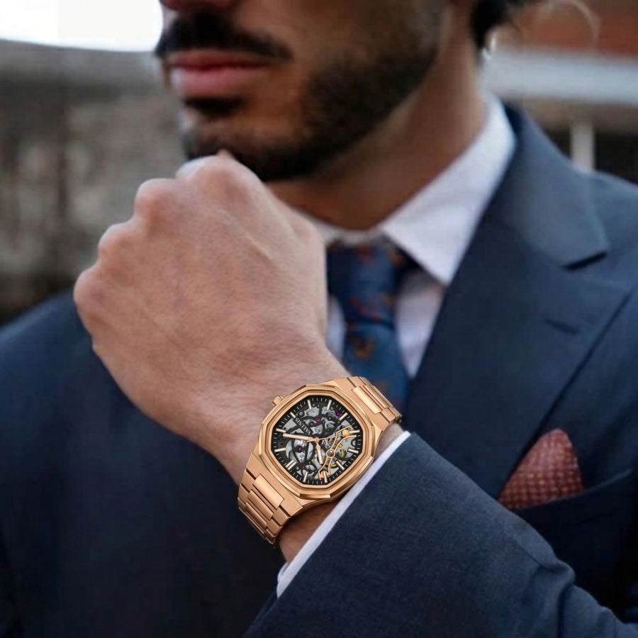 VALUSIS Volt Rose Gold Skeleton Ii – Skeleton Dial Automatic Watch