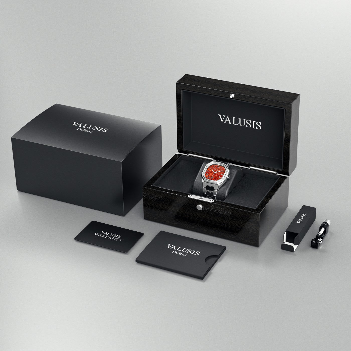 VALUSIS Volt Red Coral – Luxury Watch Packaging Box Dubai