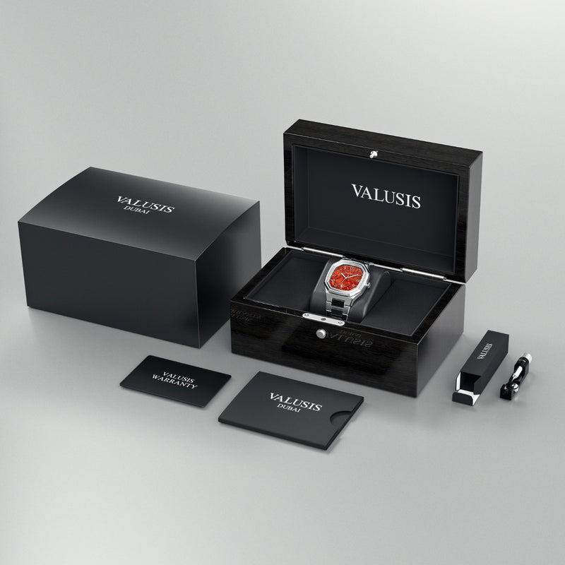VALUSIS Volt Red Coral – Luxury Watch Packaging Box Dubai