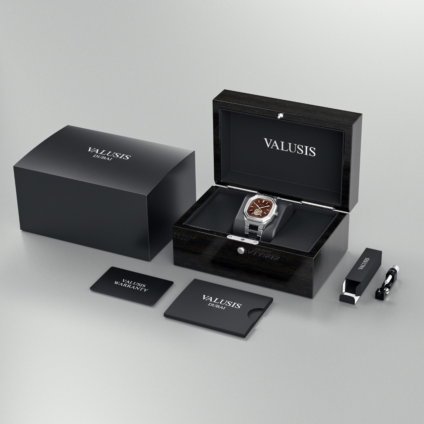 VALUSIS Volt Brown Open-Heart – Luxury Watch Packaging Box Dubai