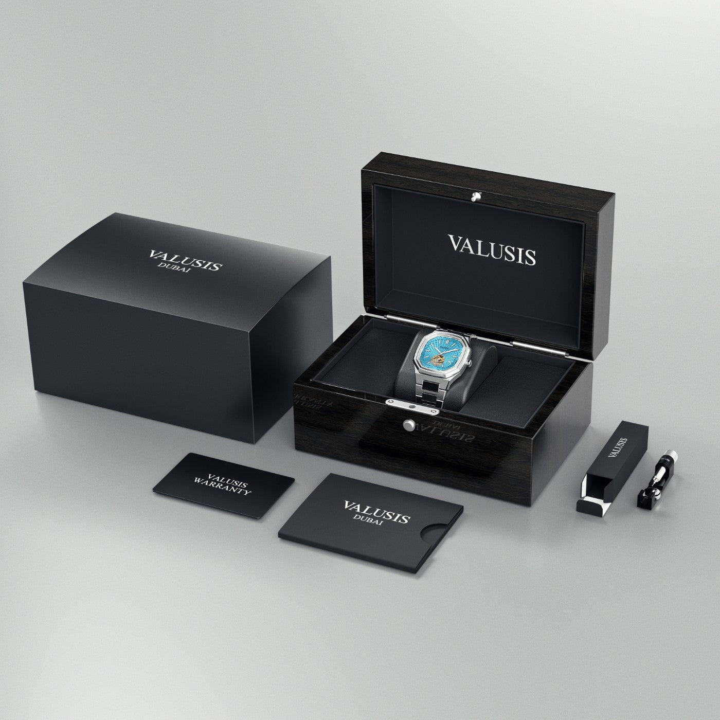 VALUSIS Volt Turquoise Open-Heart – Luxury Watch Packaging Box Dubai