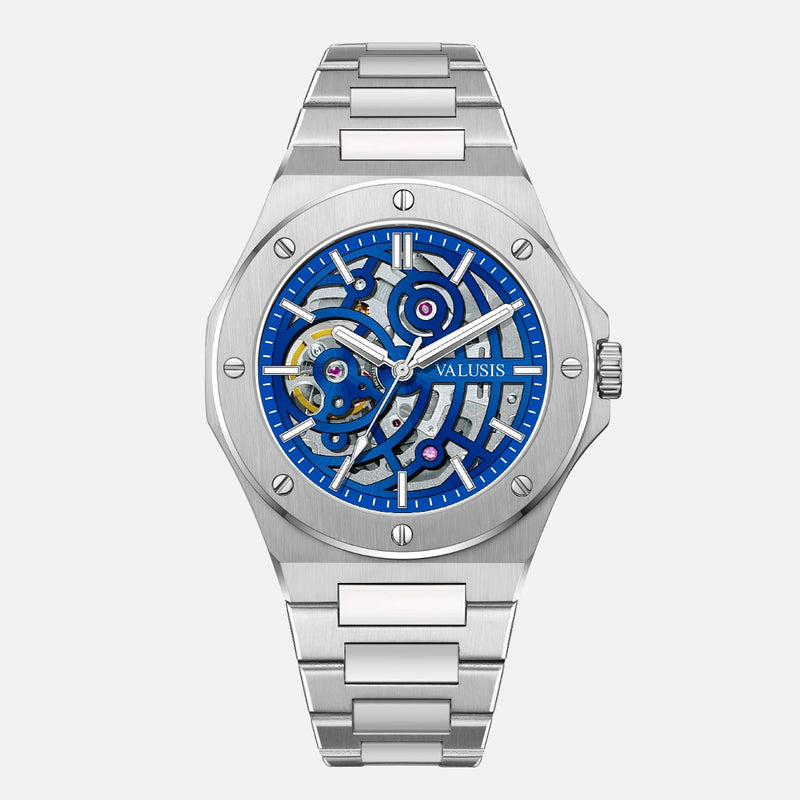 VALUSIS Lysium Blue Skeleton – Skeleton Dial Automatic Watch