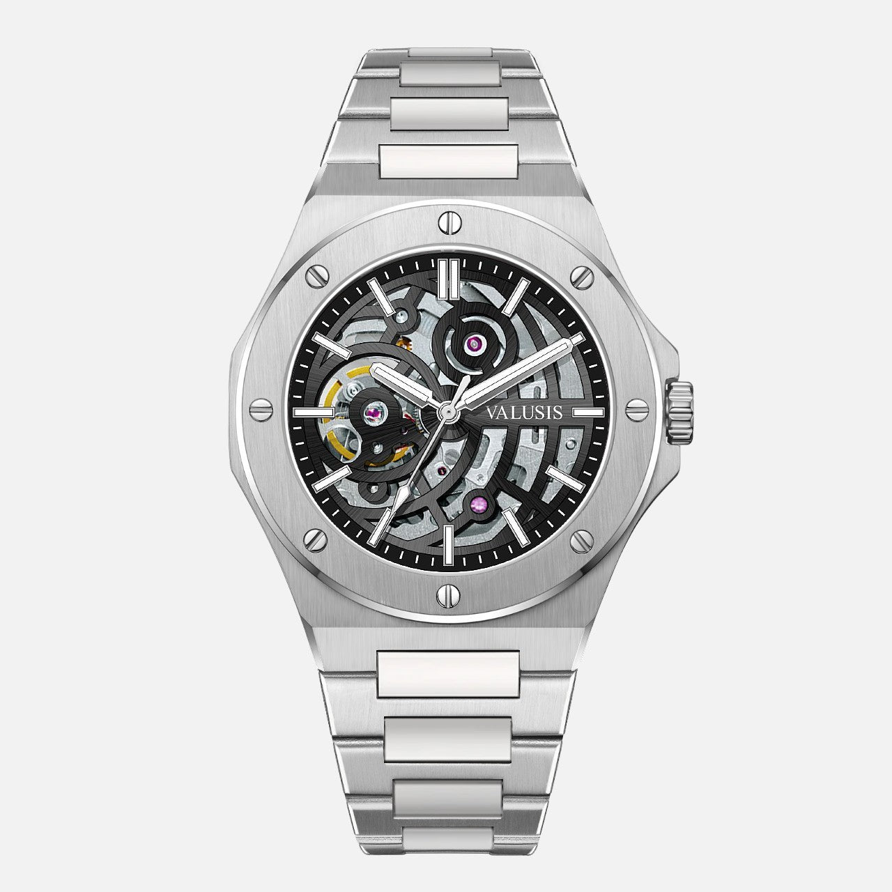 VALUSIS Lysium Black Skeleton – Skeleton Dial Automatic Watch