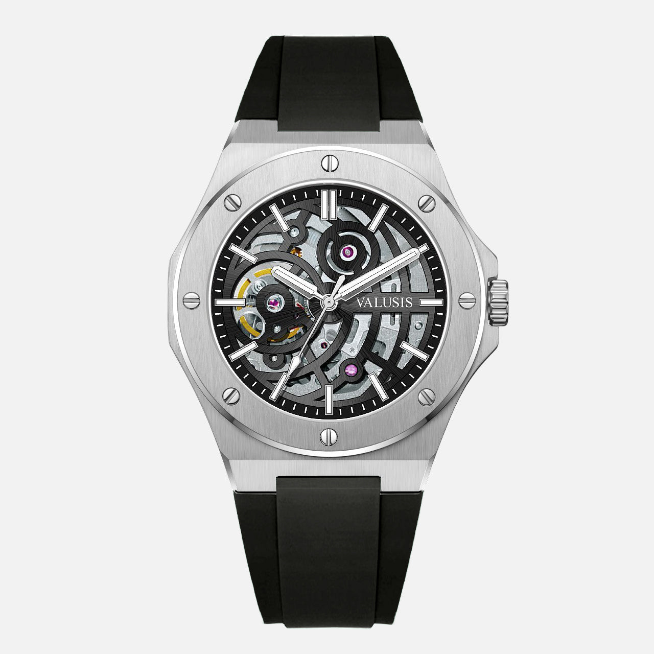 VALUSIS Lysium Black Skeleton – Skeleton Dial Automatic Watch