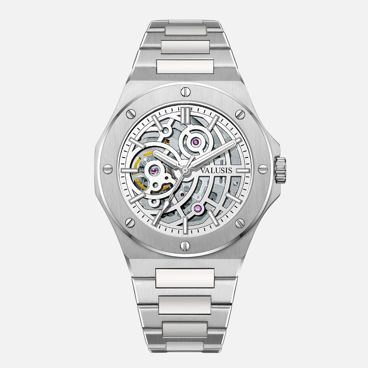 VALUSIS Lysium White Skeleton – Skeleton Dial Automatic Watch