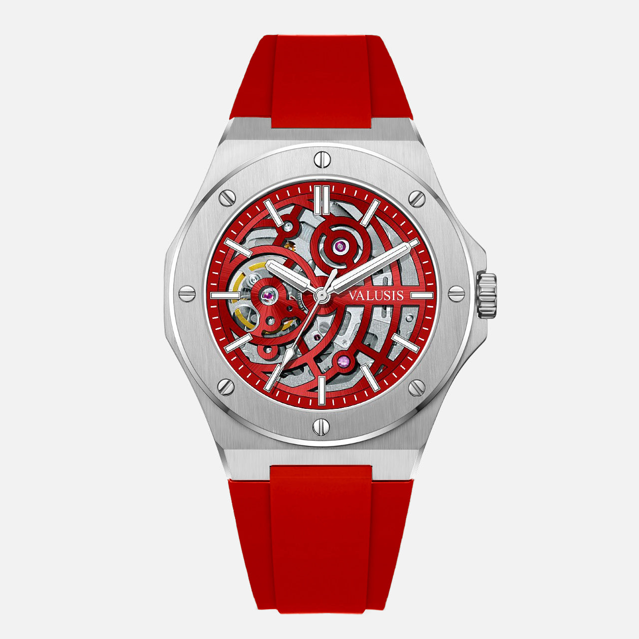 VALUSIS Lysium Red Skeleton – Skeleton Dial Automatic Watch