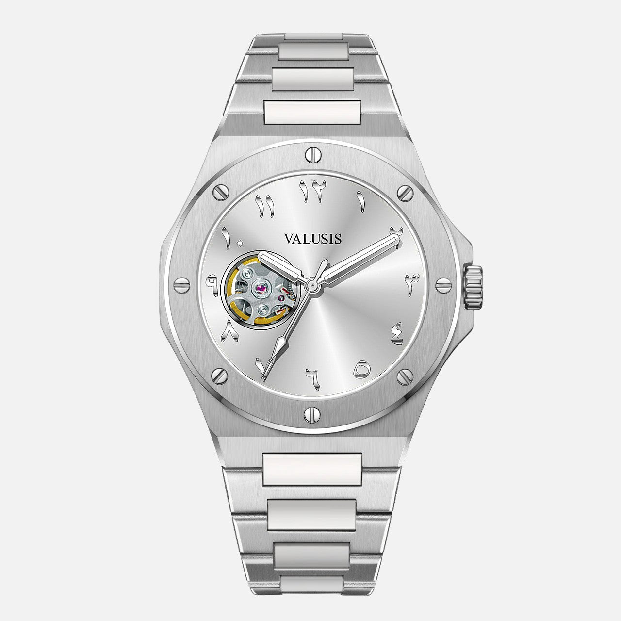 VALUSIS Lysium Silver Open-Heart – Automatic Watch