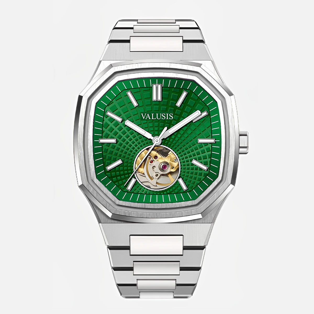 VALUSIS Volt Green Open-Heart – Open-Heart Dial Automatic Watch