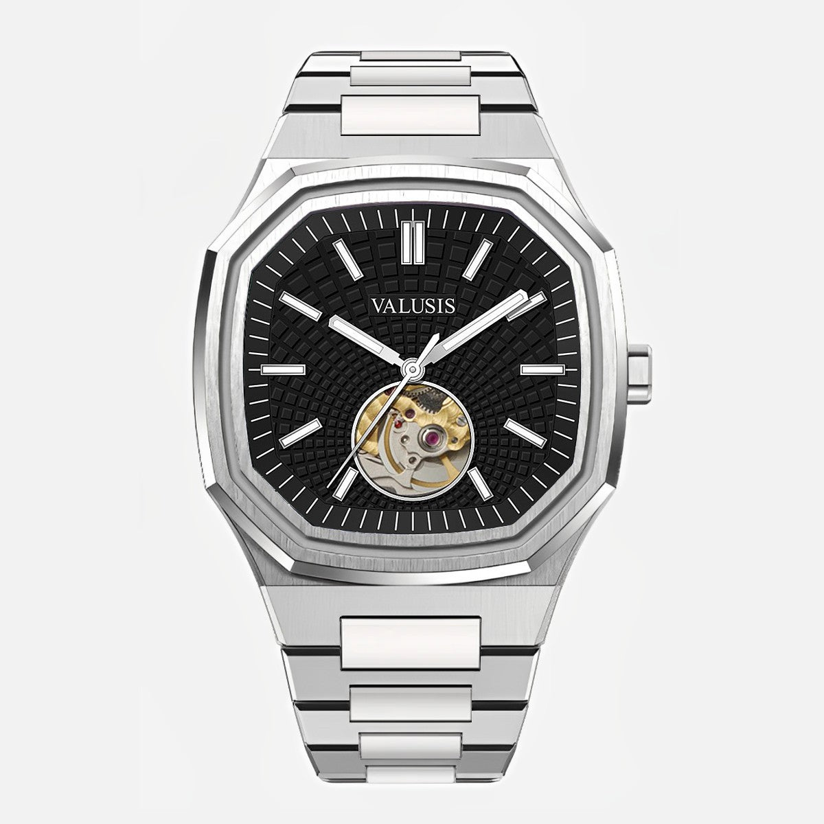 VALUSIS Volt Open-Heart – Black Automatic Watch Side View