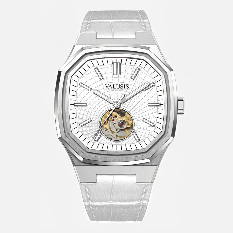VALUSIS Volt White Open-Heart – Open-Heart Dial Automatic Watch