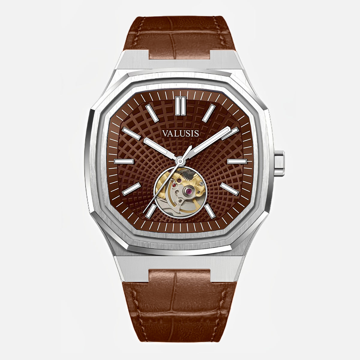 VALUSIS Volt Brown Open-Heart – Open-Heart Dial Automatic Watch