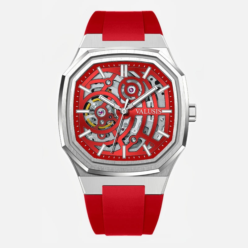 VALUSIS Volt Red Skeleton – Skeleton Dial Automatic Watch