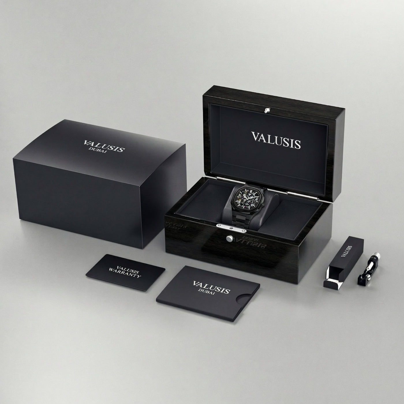 VALUSIS Volt Black Skeleton Ii – Luxury Watch Packaging Box Dubai