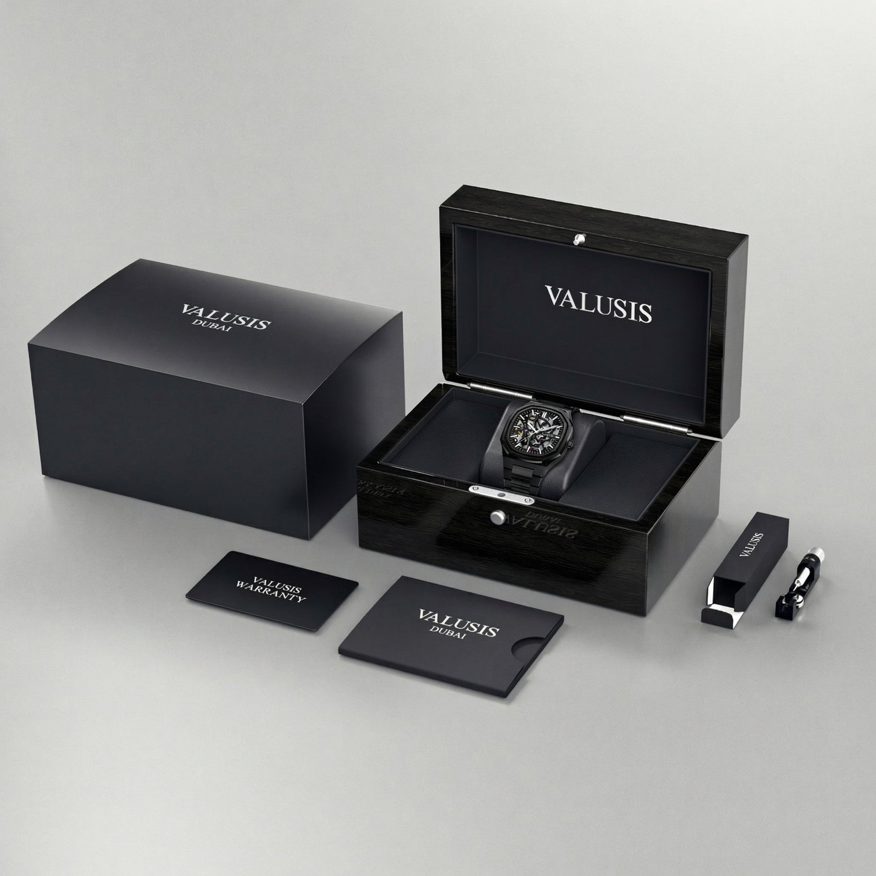 VALUSIS Volt Black Skeleton Ii – Luxury Watch Packaging Box Dubai