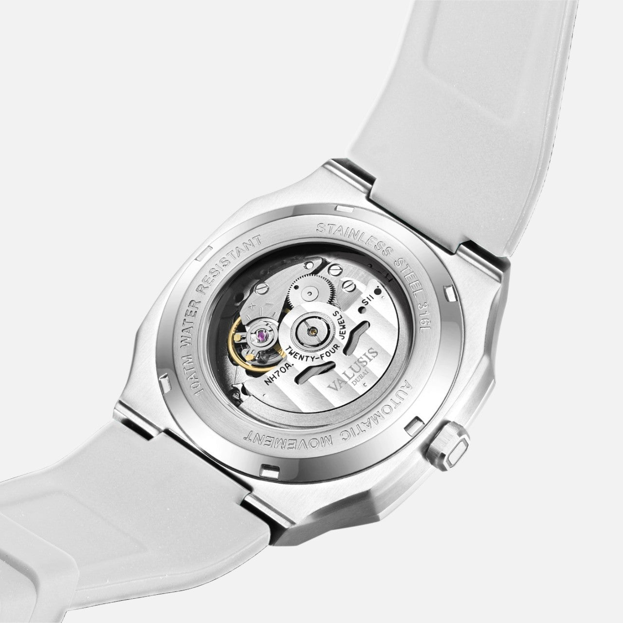 VALUSIS Volt White Skeleton – Japanese Automatic Movement Detail