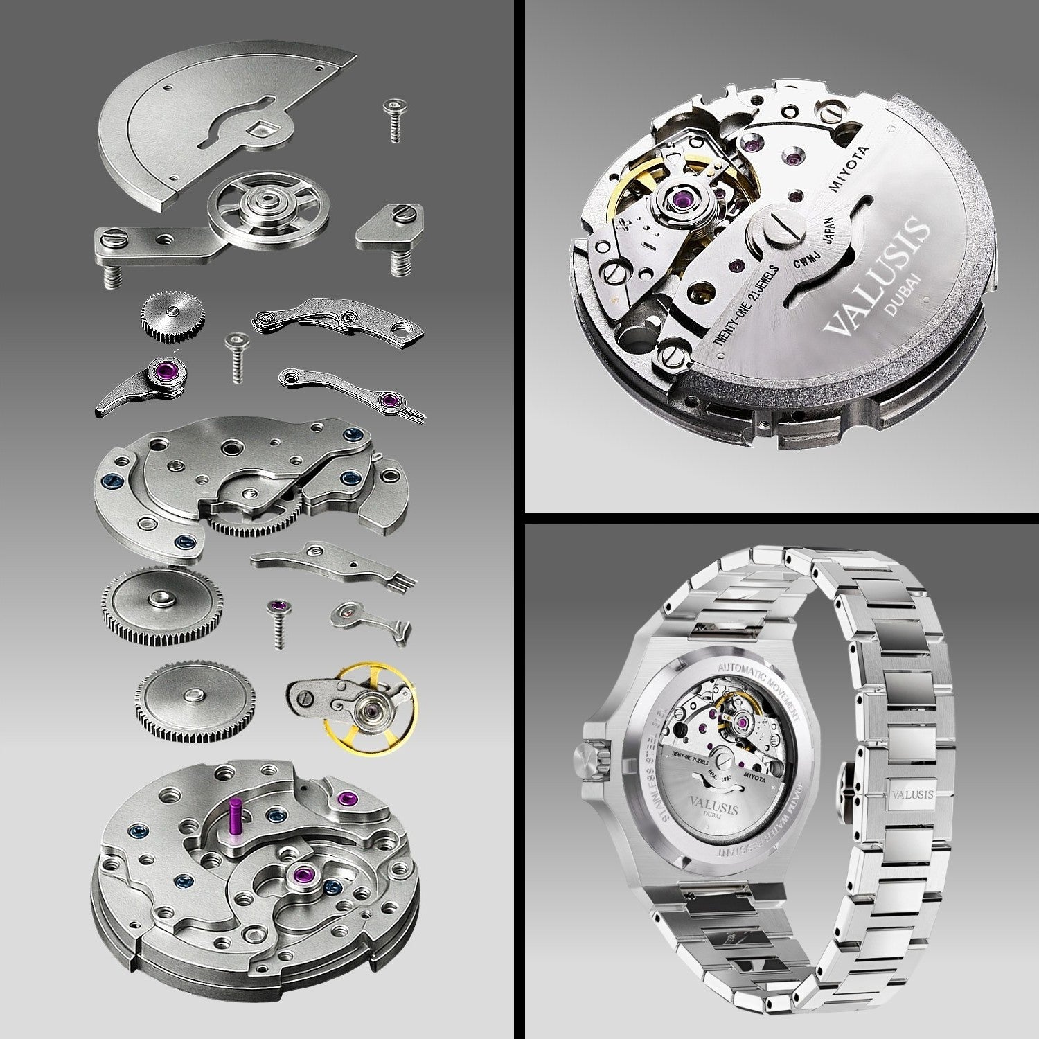 VALUSIS Lysium Turquoise Automatic – Japanese Automatic Movement Detail