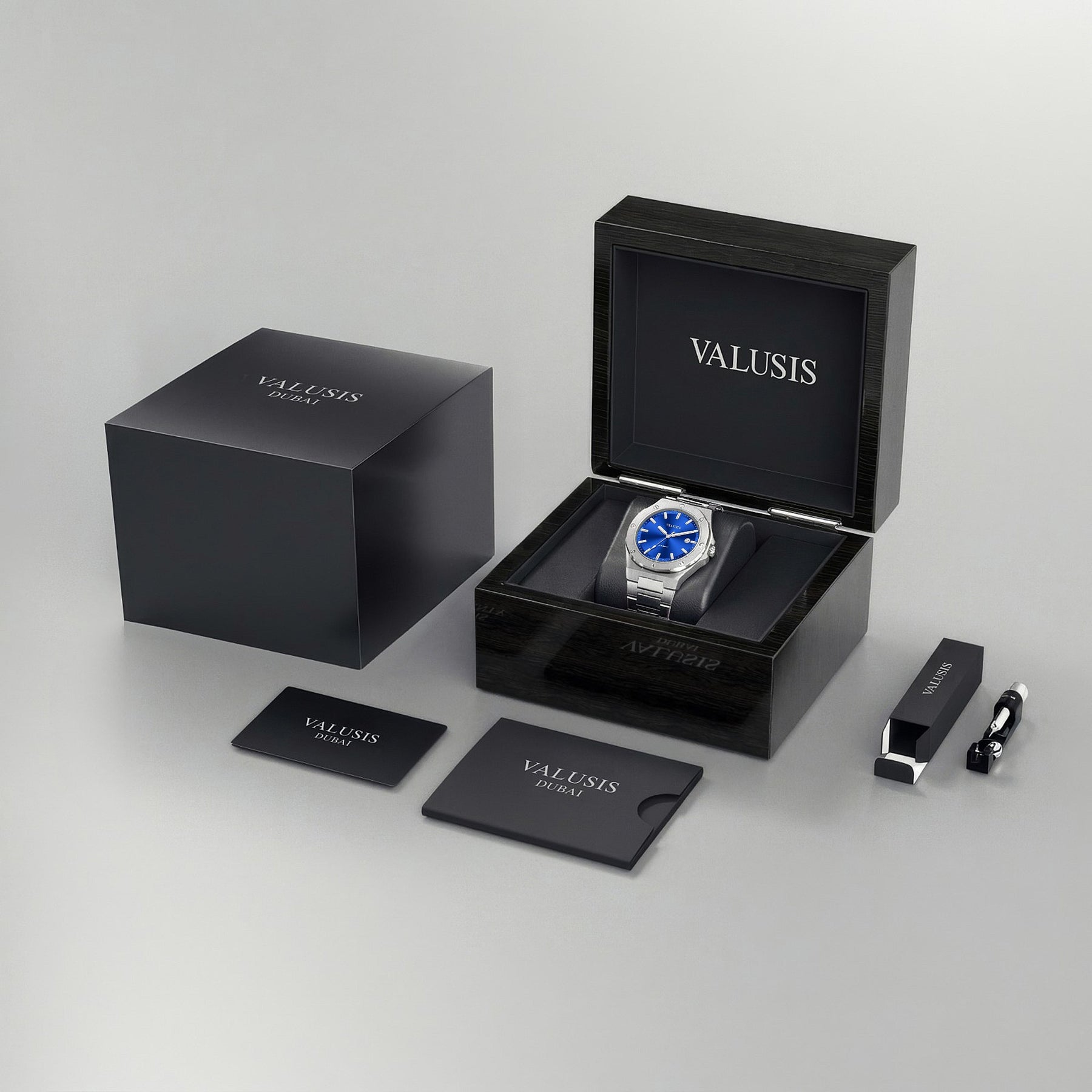 VALUSIS Lysium Blue Automatic – Luxury Watch Packaging Box Dubai