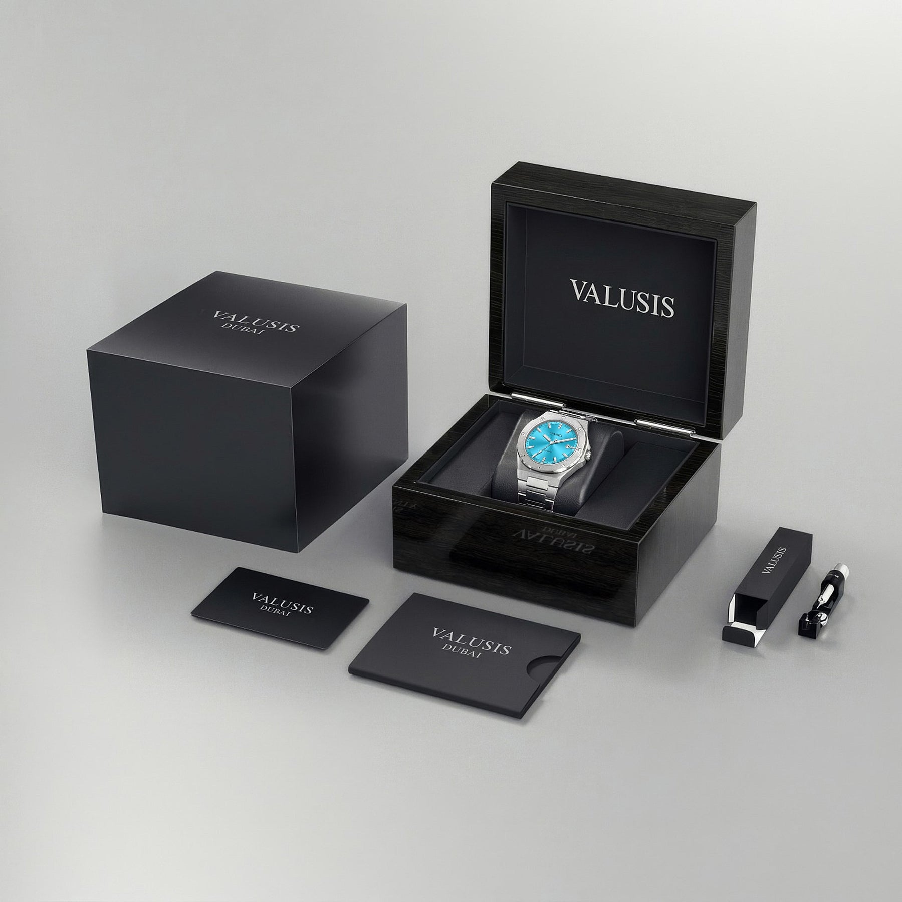 VALUSIS Lysium Turquoise Automatic – Luxury Watch Packaging Box Dubai