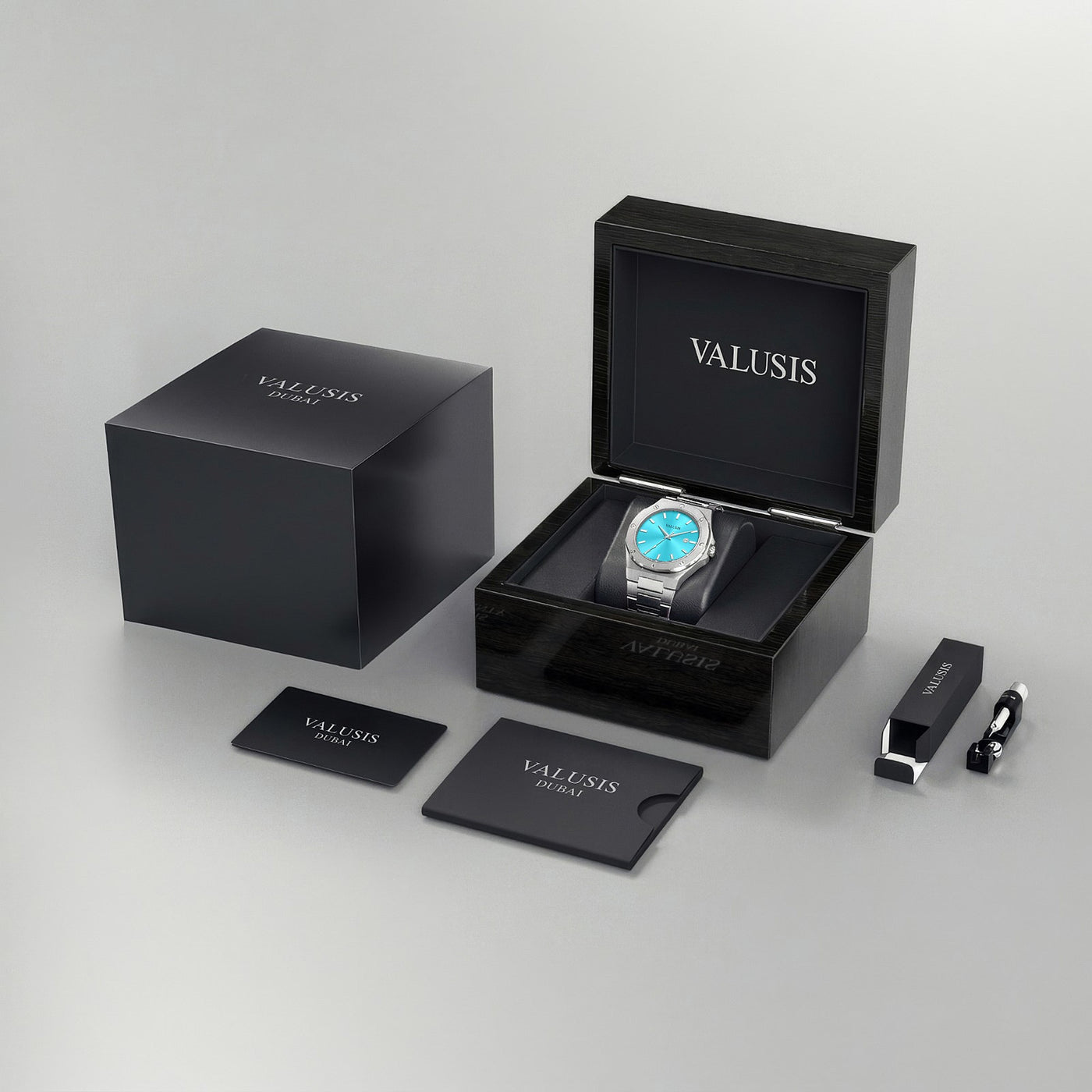 VALUSIS Lysium Turquoise – Luxury Watch Packaging Box Dubai