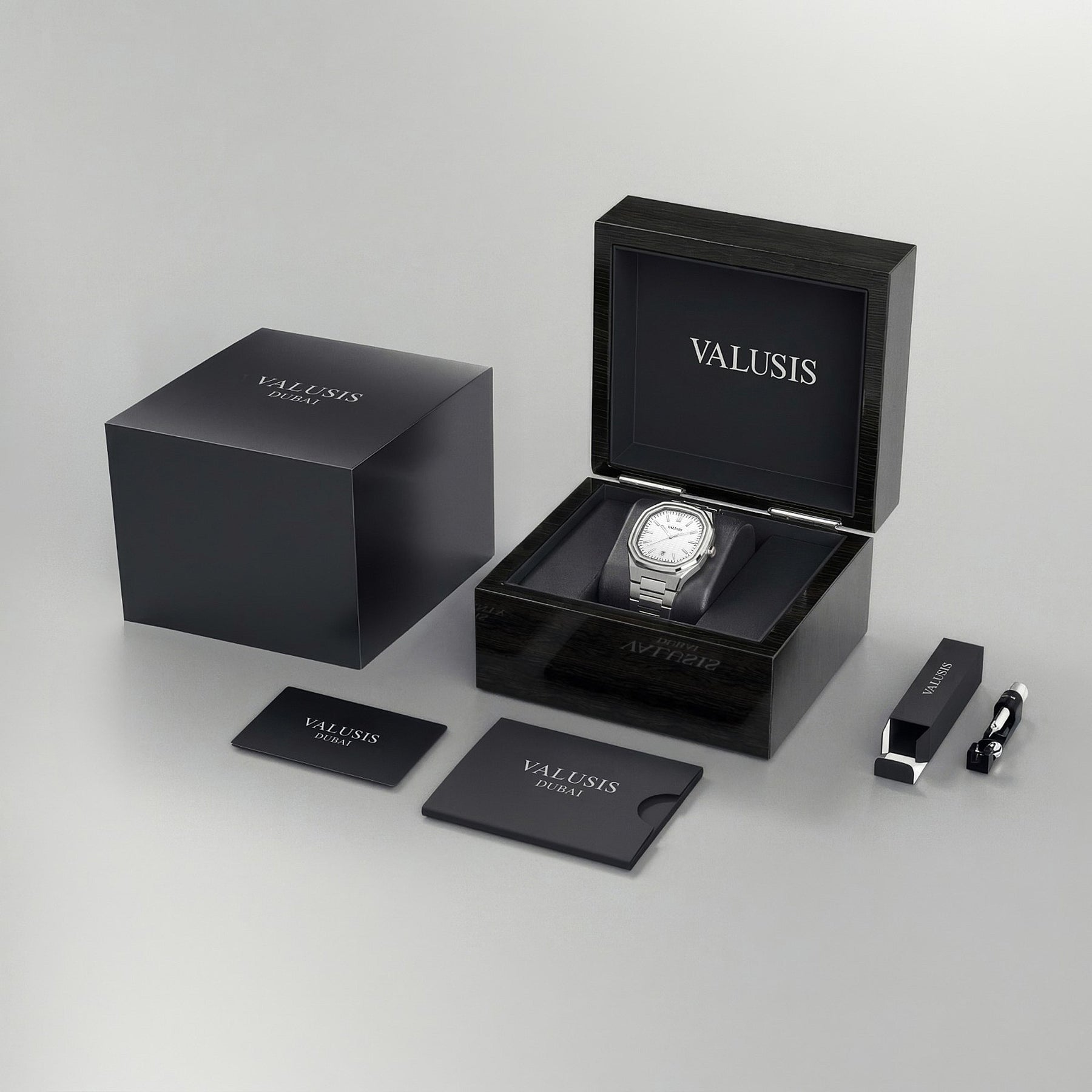 VALUSIS Volt White – Luxury Watch Packaging Box Dubai