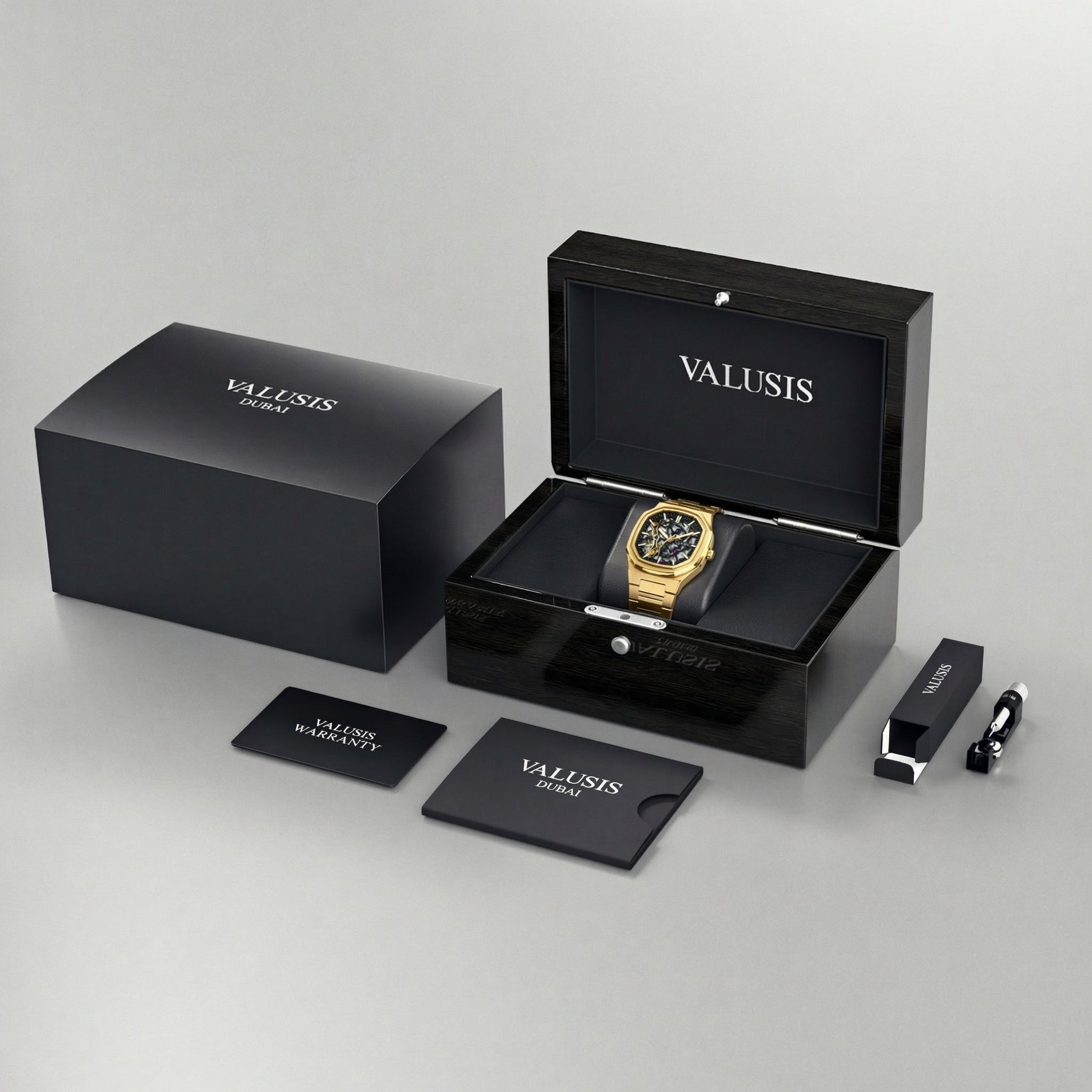 VALUSIS Volt Gold Skeleton Ii – Automatic Watch Luxury Watch Packaging Box Dubai