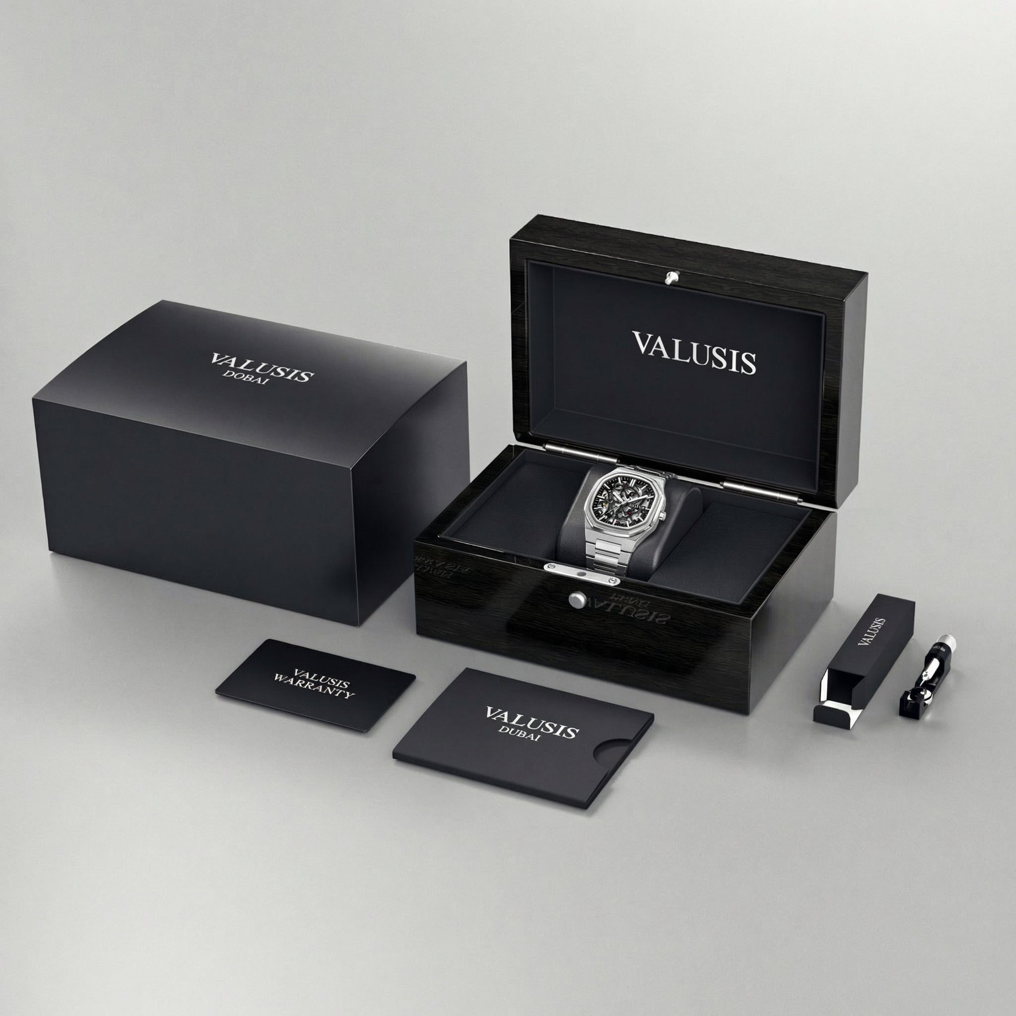 VALUSIS Volt Skeleton II – Luxury Watch Packaging Box Dubai