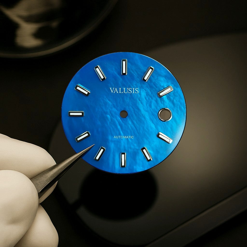 VALUSIS Lysium Pearl – Watch Dial Close-Up