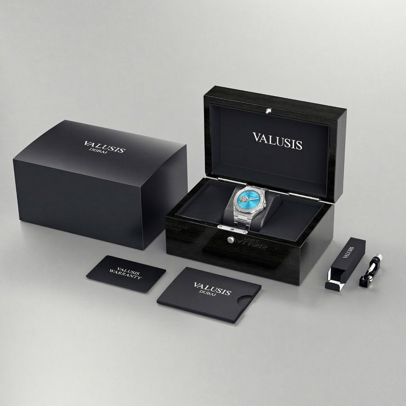 VALUSIS Lysium Turquoise Open-Heart – Luxury Watch Packaging Box Dubai