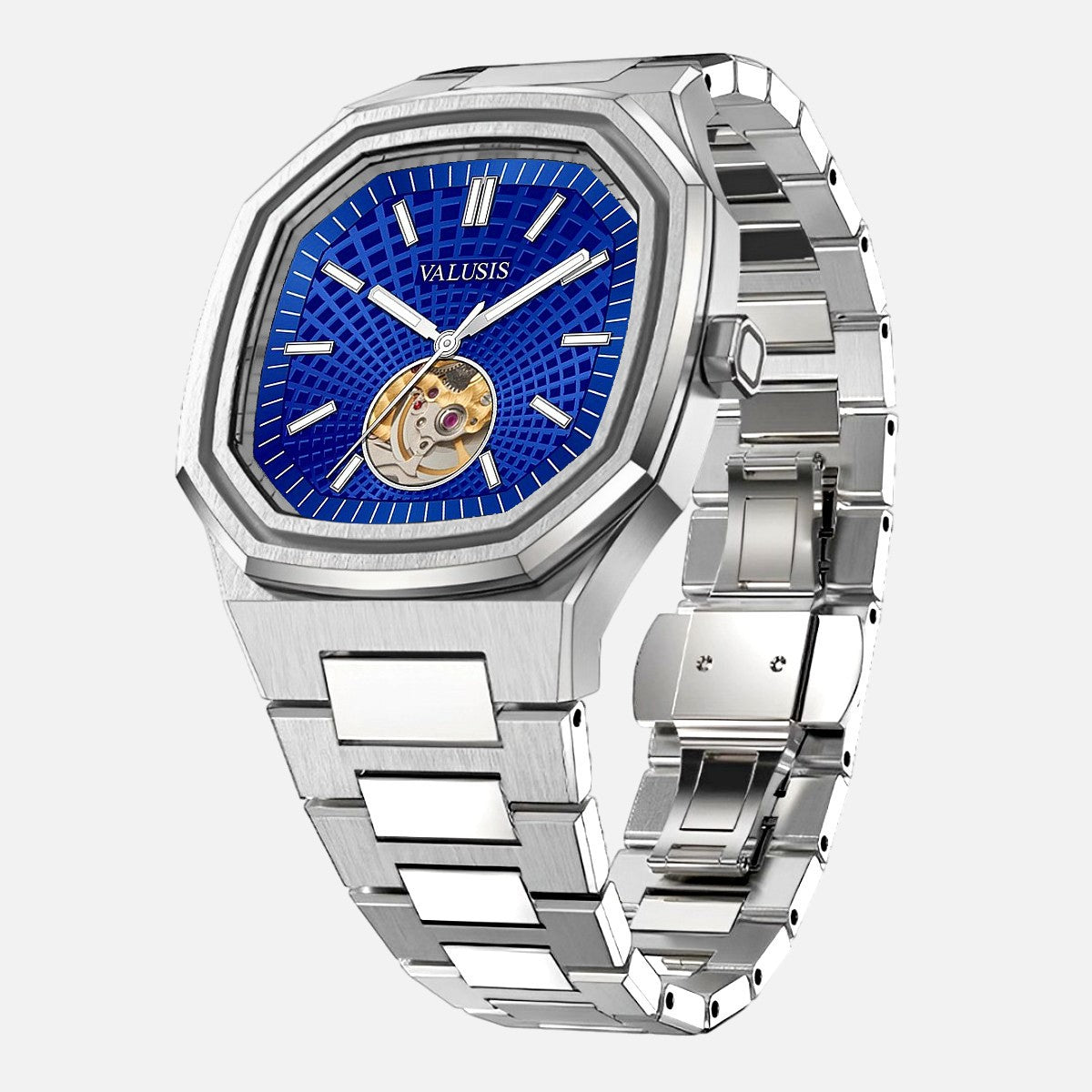 VALUSIS Volt Blue Open-Heart – Skeleton Dial Automatic Watch