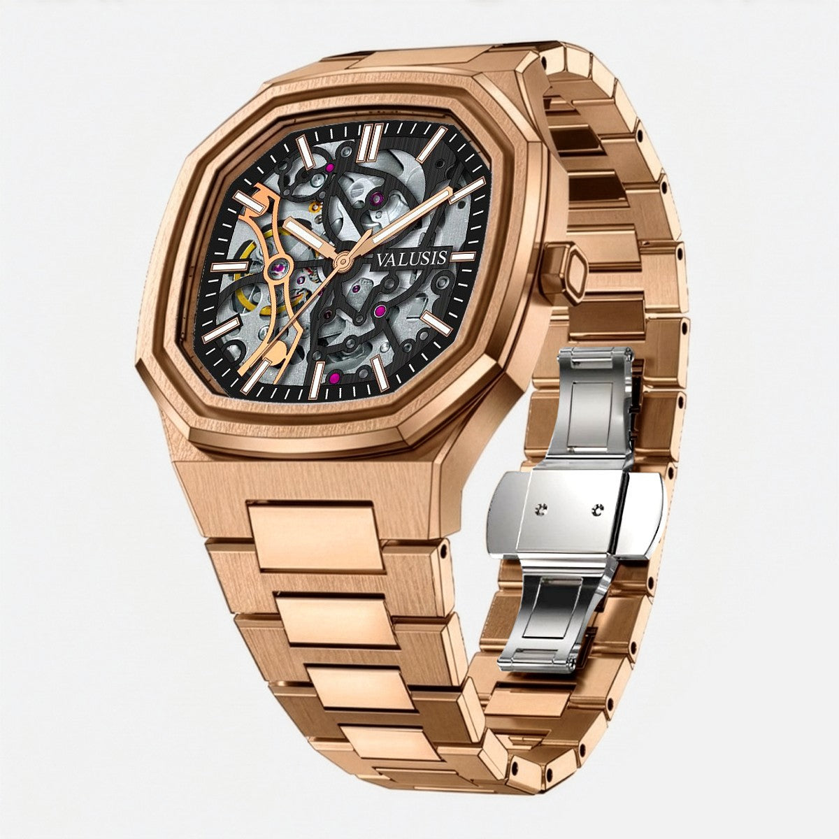 VALUSIS Volt Rose Gold Skeleton Ii – Automatic Watch Side View
