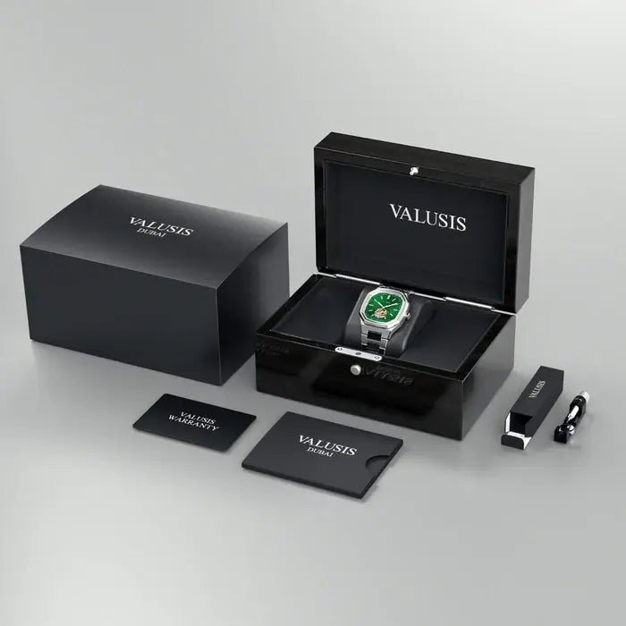 VALUSIS premium watch box with travel case and accessories